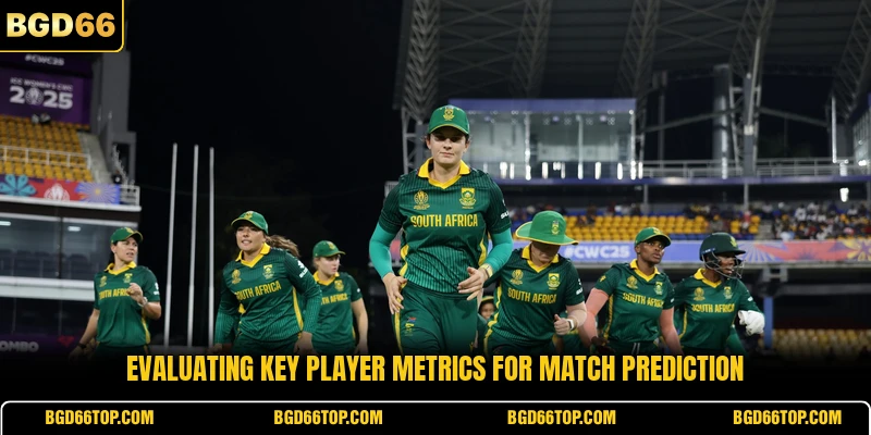 Evaluating key player metrics for match prediction